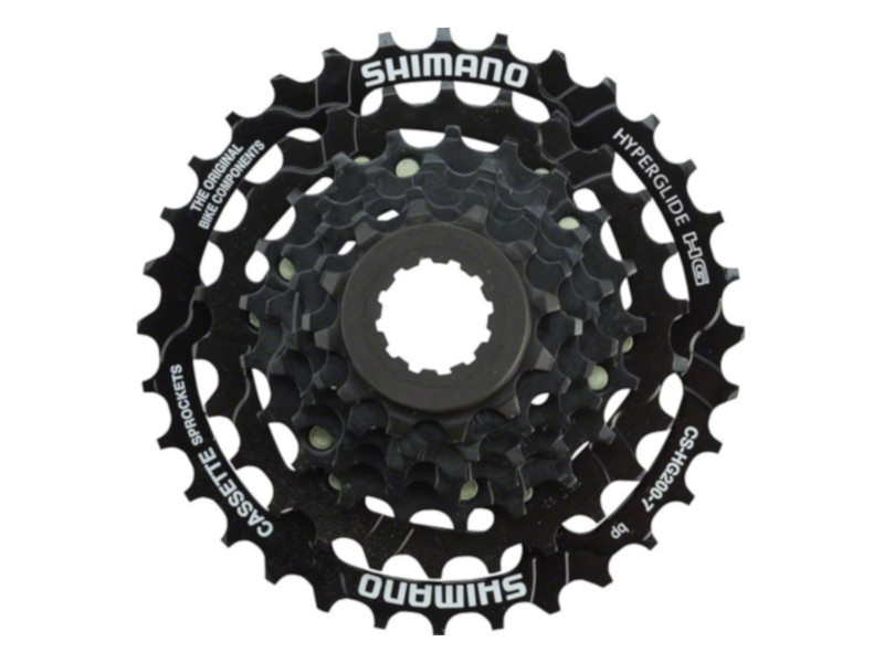 Bloc de pinioane pe caseta Shimano CS-HG200-7, 7 viteze, 12-14-16-18-21-26-32T