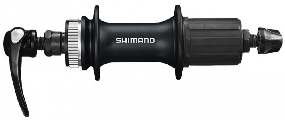 Butuc spate Shimano Alivio FH-M4050, 36H, 8 9 10 viteze, Old 135mm, ax 146mm, QR 173mm, pentru rotor center lock, fara protectie pentru montura discului, culoare negru