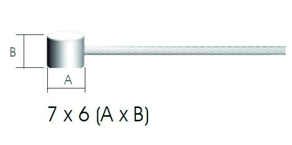 Cablu Frana Teflon 2m 1.5mm cap 6x7mm