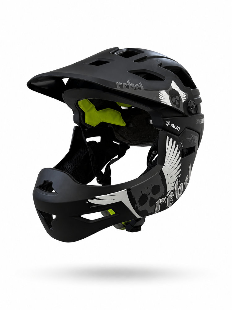 Casca bibiclete/trotinete MOON KS11 FULL FACE marime S (53-55cm) negru mat AVO REBEL [2]