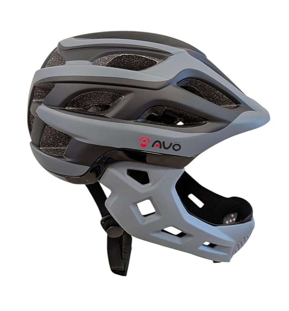Casca bibiclete/trotinete PNY-49 FULLFACE negru/gri MAT marime L (51-56cm) AVO [4]