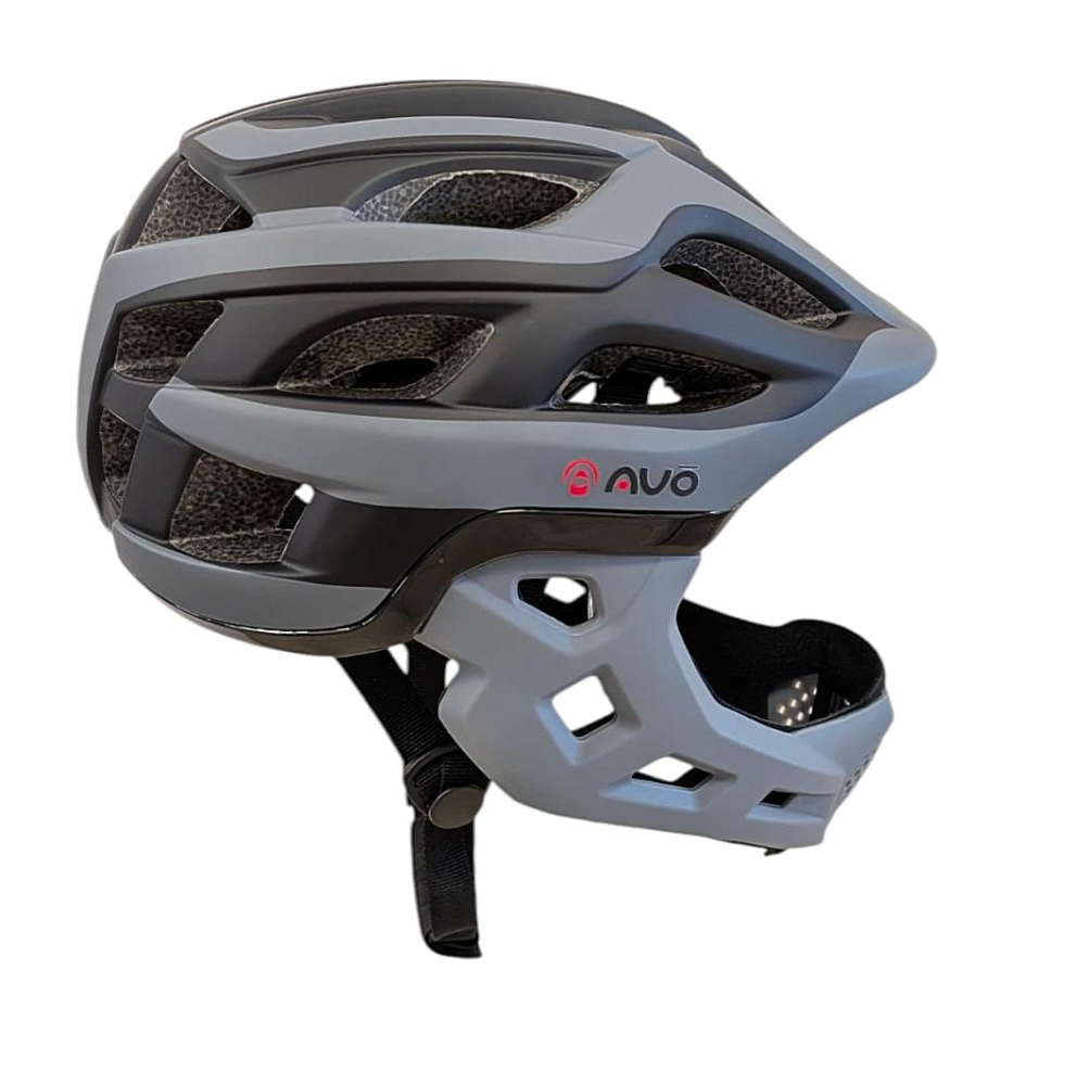 Casca bibiclete/trotinete PNY-49 FULLFACE negru/gri MAT marime L (51-56cm) AVO [2]