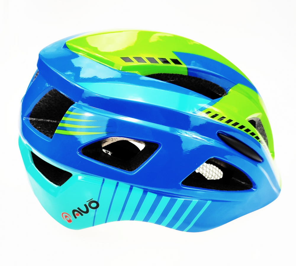 Casca biciclisti AVO-03, culoare albastru/verde, marime M (46-52cm) [2]