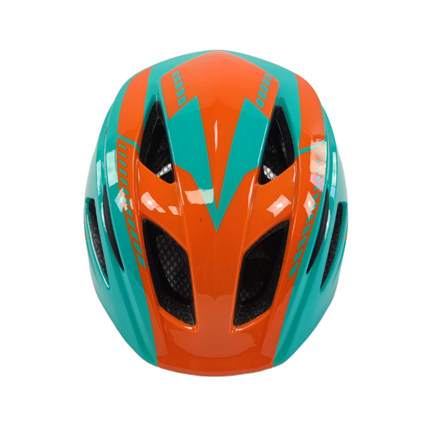 Casca biciclisti AVO-03, culoare portocaliu/albastru, marime M (46-52cm) [4]