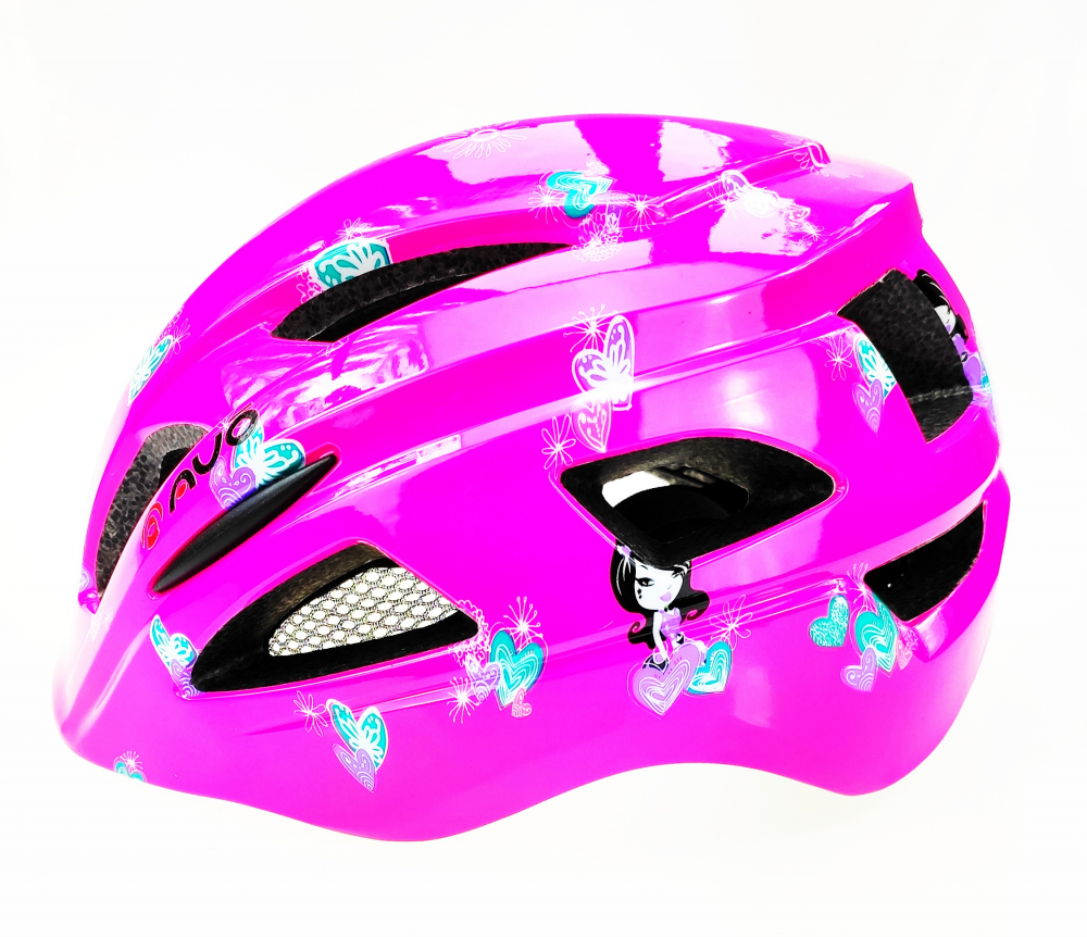 Casca biciclisti AVO-03, culoare roz, model printese, marime M (46-52cm) [3]
