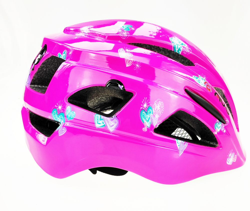 Casca biciclisti AVO-03, culoare roz, model printese, marime M (46-52cm) [2]