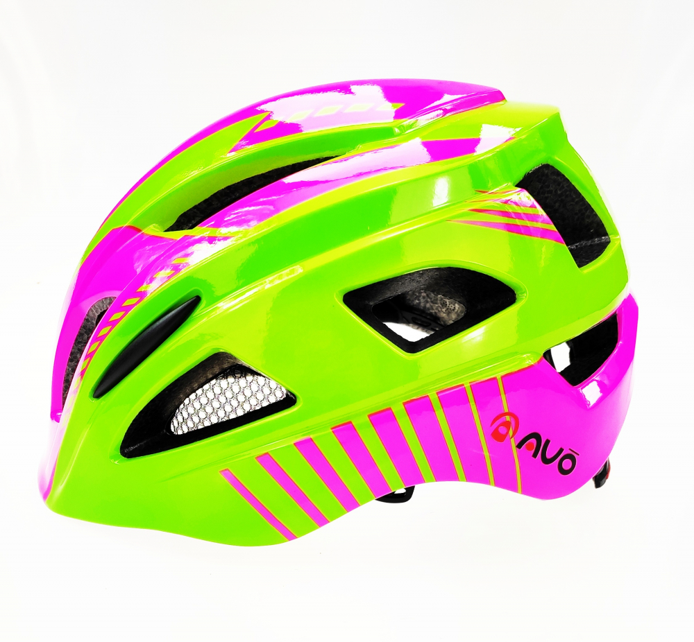 Casca biciclisti AVO-03, culoare verde/roz, marime M (46-52cm) [2]