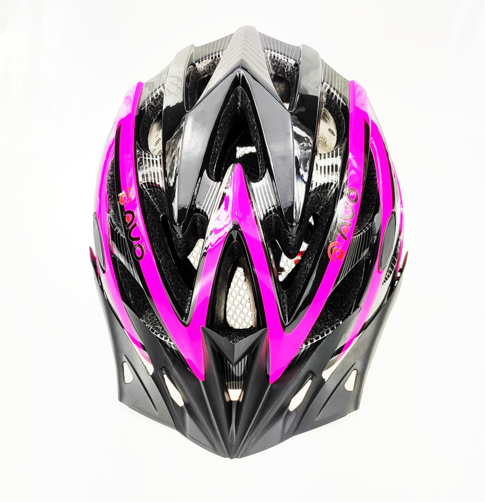 Casca biciclisti AVO-20, marime L (58-62 cm), culoare negru/roz mat [4]
