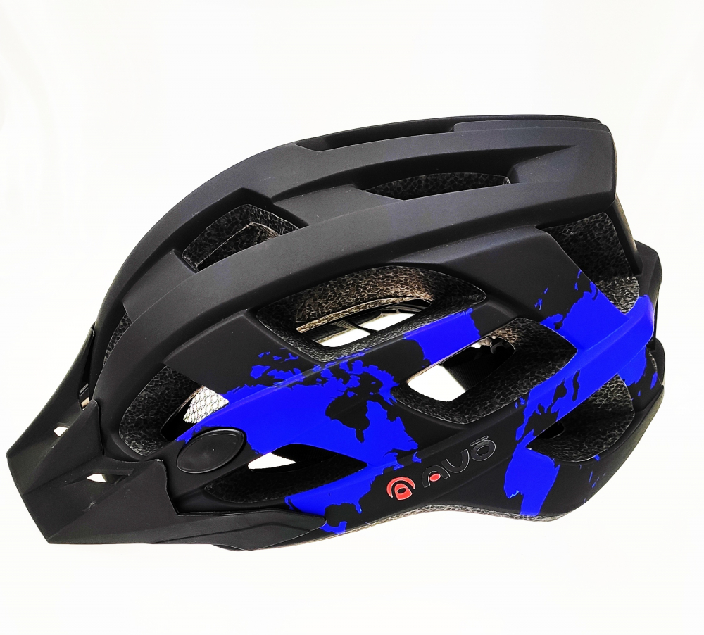 Casca biciclisti AVO-24, marime L (58-61 cm), culoare negru/albastru [3]