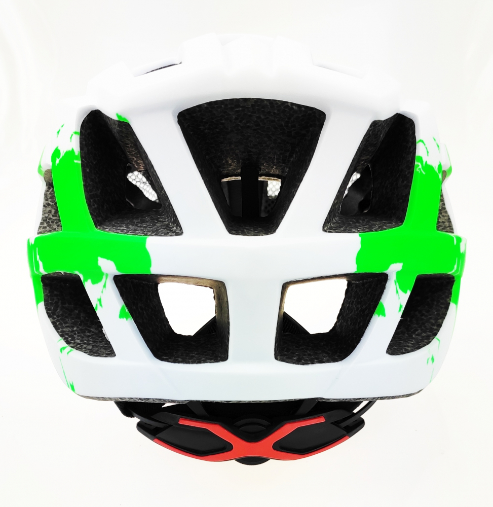 Casca biciclisti AVO-24, marime M (55-58 cm), culoare alb/verde [5]