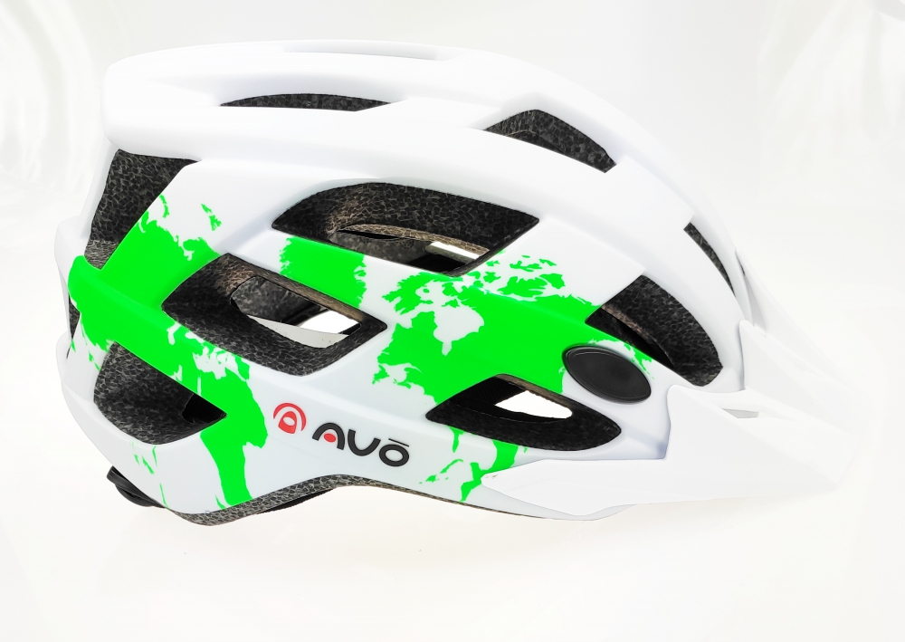 Casca biciclisti AVO-24, marime M (55-58 cm), culoare alb/verde [3]