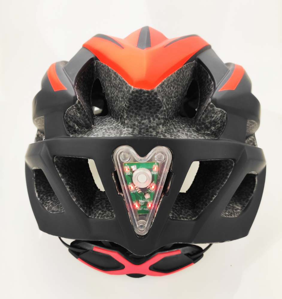 Casca biciclisti AVO-28, marime L (55-61 cm), culoare negru/portocaliu [3]