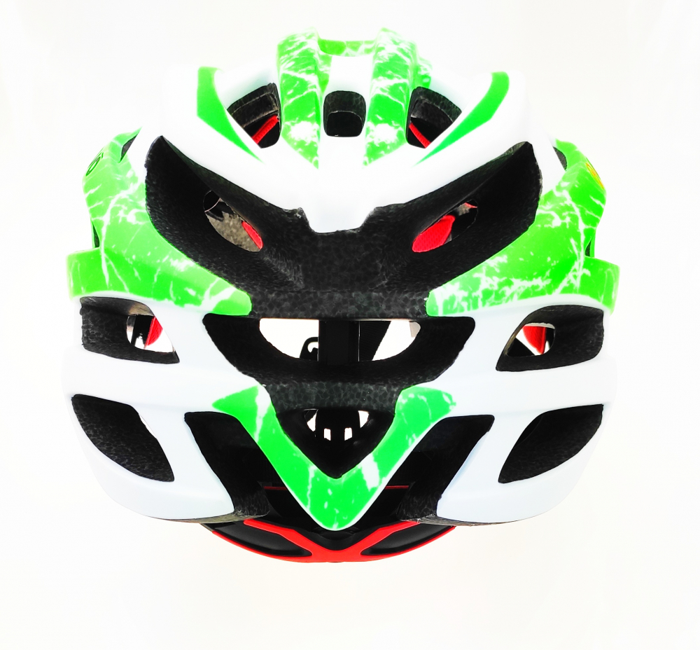 Casca biciclisti AVO-48, culoare alb/verde mat, marime L (58-62cm) [2]