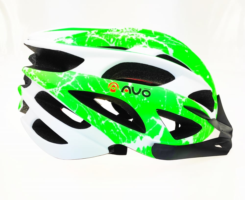 Casca biciclisti AVO-48, culoare alb/verde mat, marime L (58-62cm) [3]
