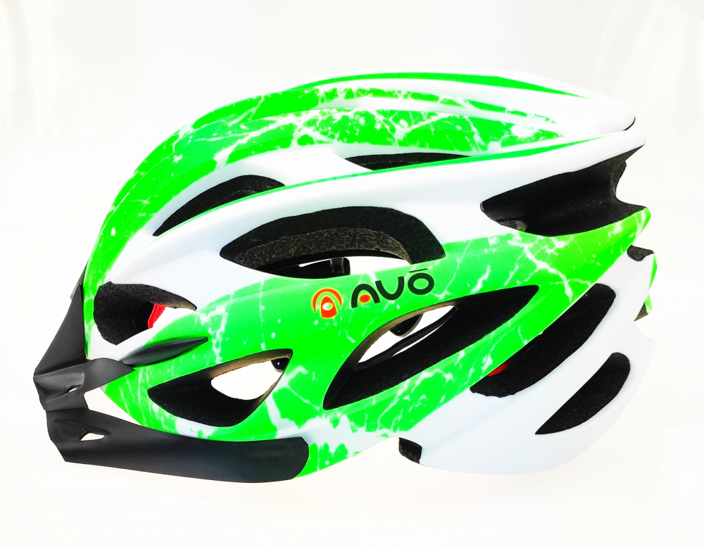 Casca biciclisti AVO-48, culoare alb/verde mat, marime L (58-62cm) [4]
