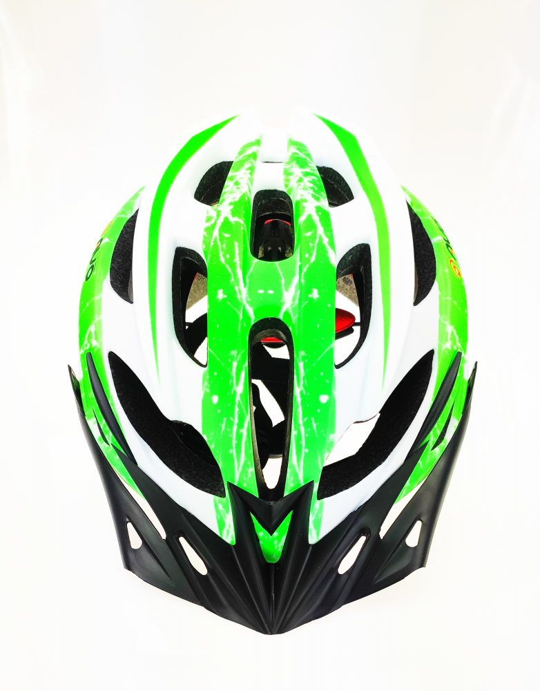 Casca biciclisti AVO-48, culoare alb/verde mat, marime L (58-62cm) [5]