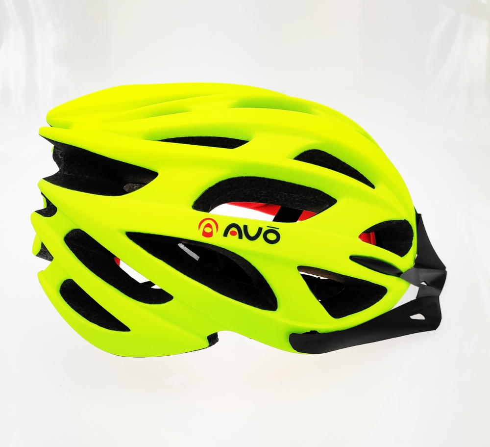 Casca biciclisti AVO-48, marime L (58-62 cm), culoare verde fluo mat [2]