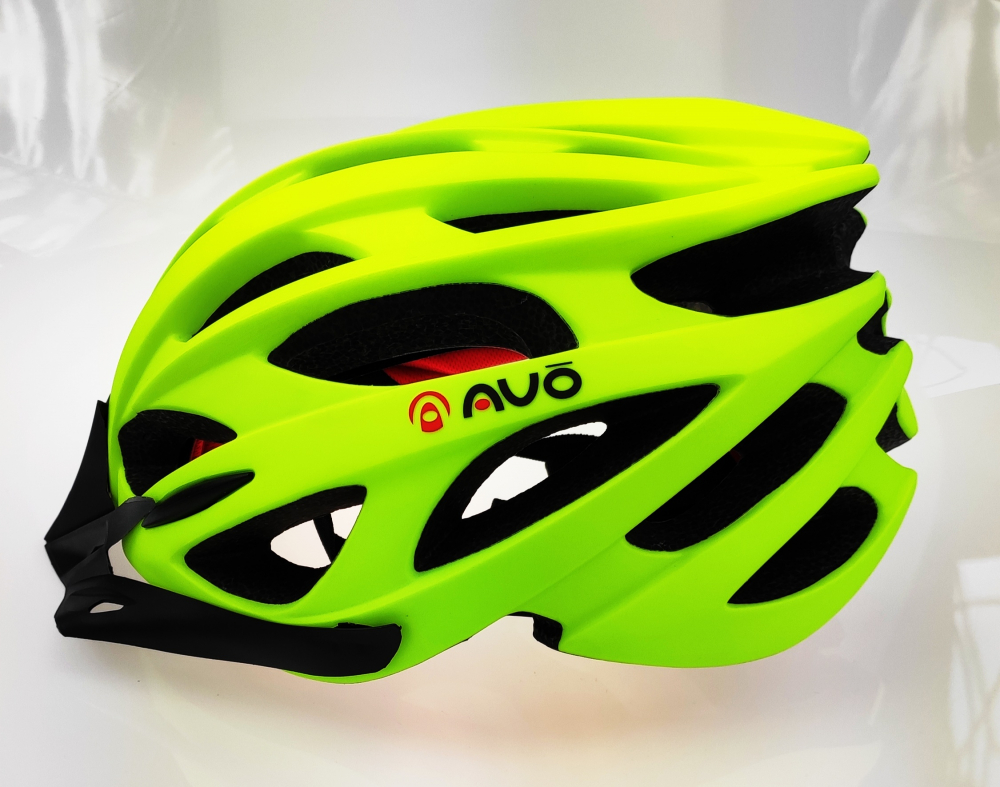 Casca biciclisti AVO-48, marime L (58-62 cm), culoare verde fluo mat [4]