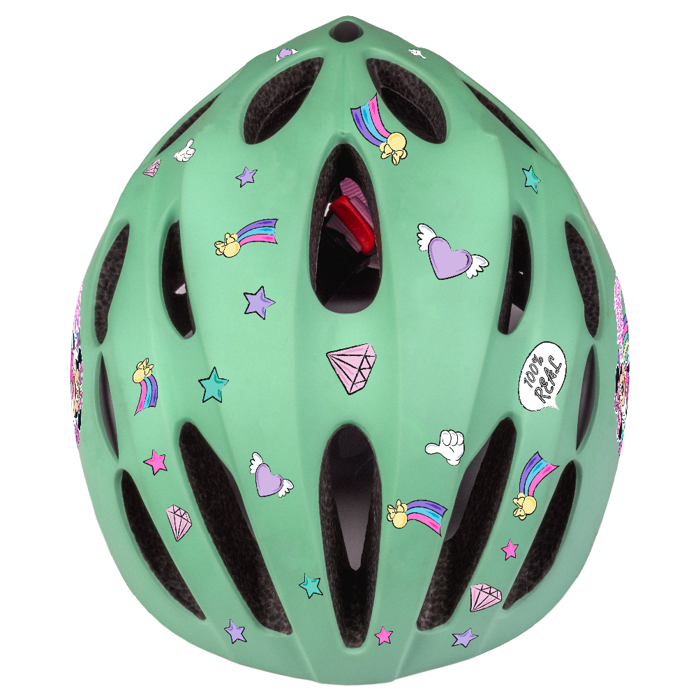 Casca biciclisti copii IN-MOLD, model Minnie Mouse, culoare verde, marime M(52-56cm) [3]