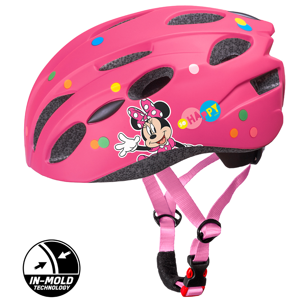 Casca biciclisti copii IN-MOLD, model Minnie Mouse, culoare roz, marime M(52-56cm) [2]