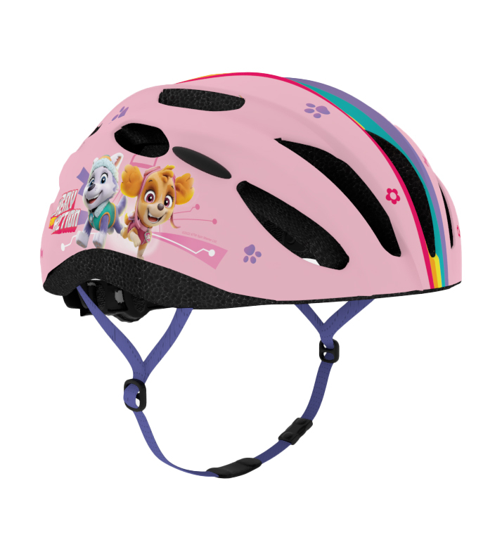 Casca biciclisti copii IN-MOLD, model Paw Patrol, culoare roz, marime M(52-56cm)