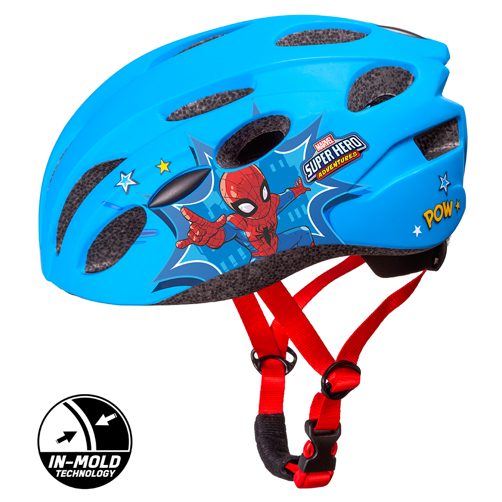 Casca biciclisti copii IN-MOLD, model Spiderman, culoare albastru, marime M(52-56cm) [3]