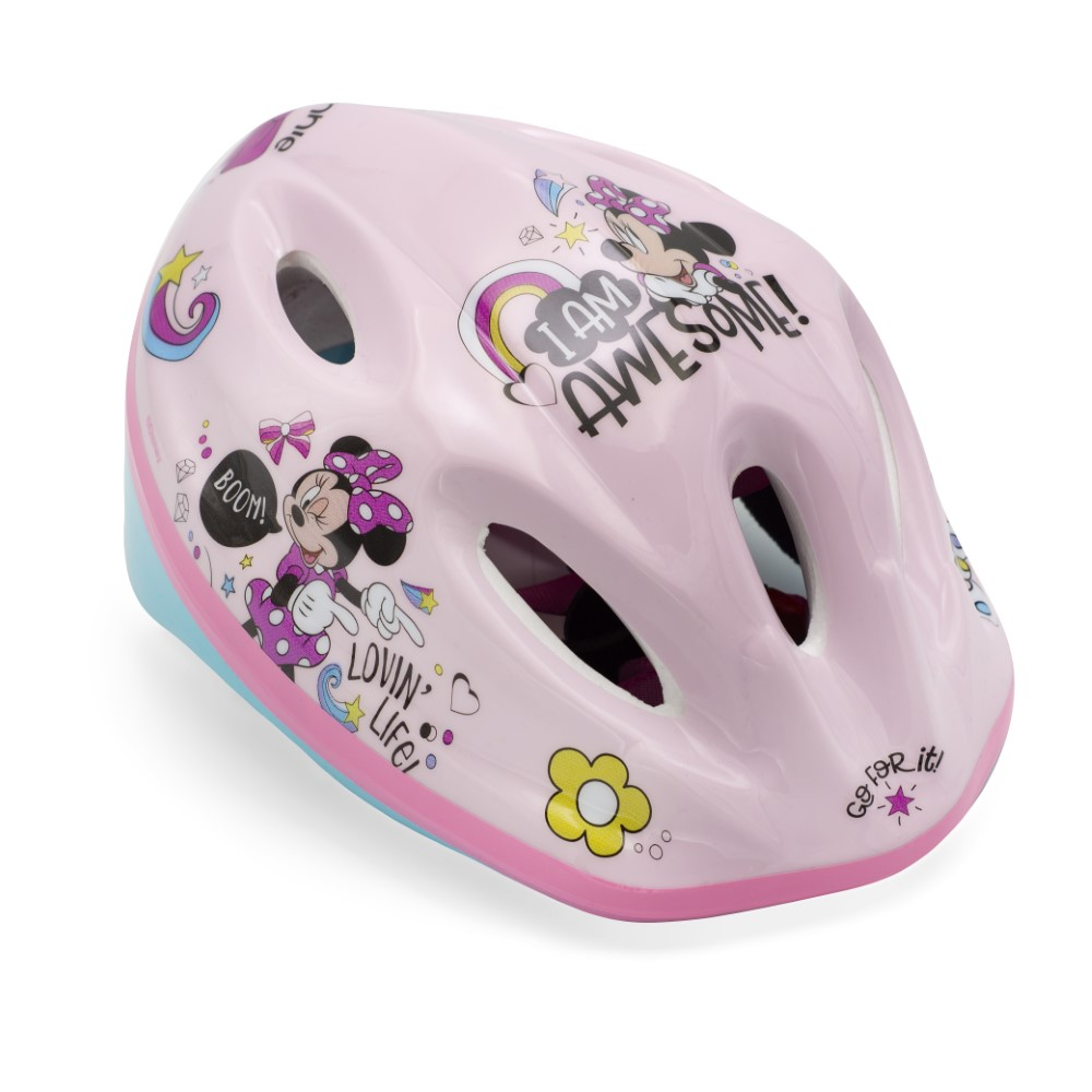 Casca biciclisti copii, model Minnie Mouse, culoare roz, marime M(52-56cm) [9]