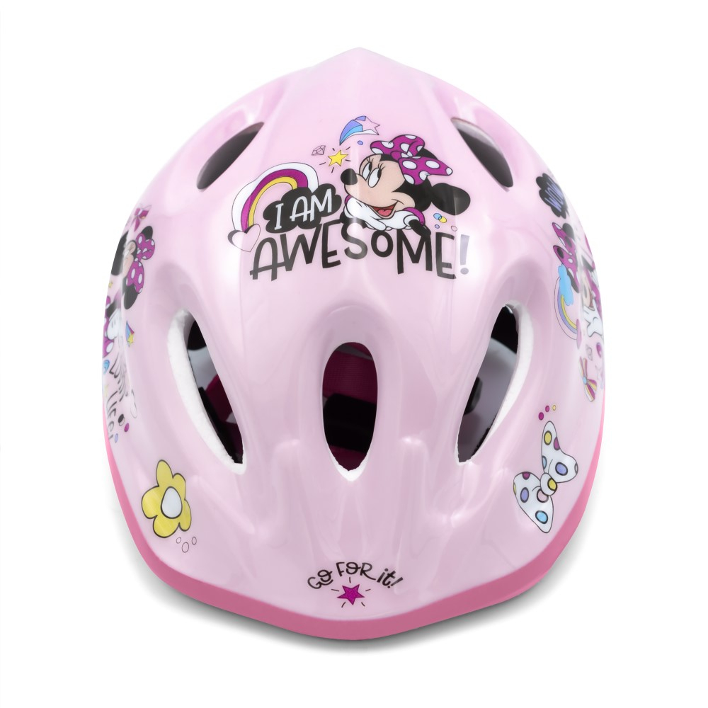 Casca biciclisti copii, model Minnie Mouse, culoare roz, marime M(52-56cm) [2]