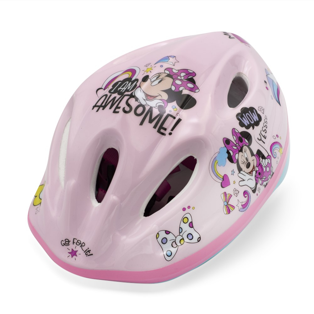 Casca biciclisti copii, model Minnie Mouse, culoare roz, marime M(52-56cm) [3]