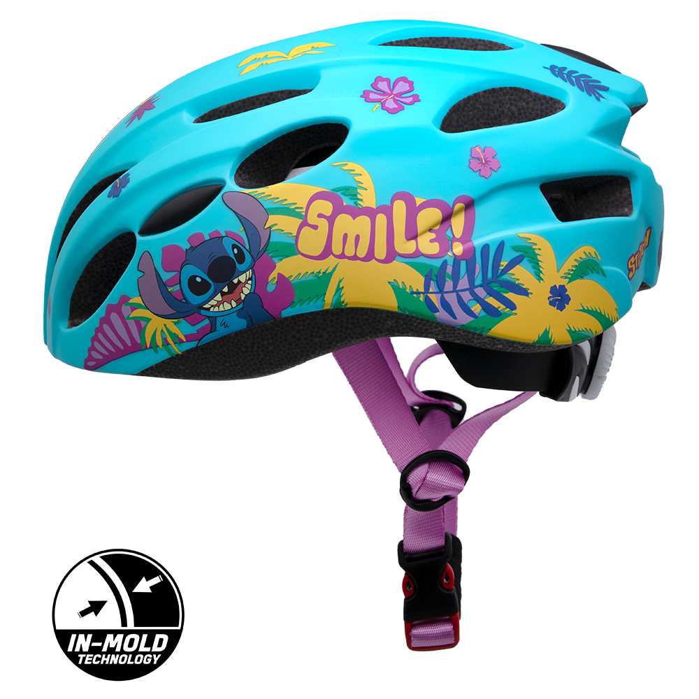 Casca biciclisti copii IN-MOLD, model Stitch, culoare albastru, marime M(52-56cm) [2]