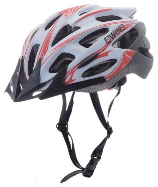 Casca ciclisti MTB Awina, marime M (55cm - 58cm), culoare alb rosu