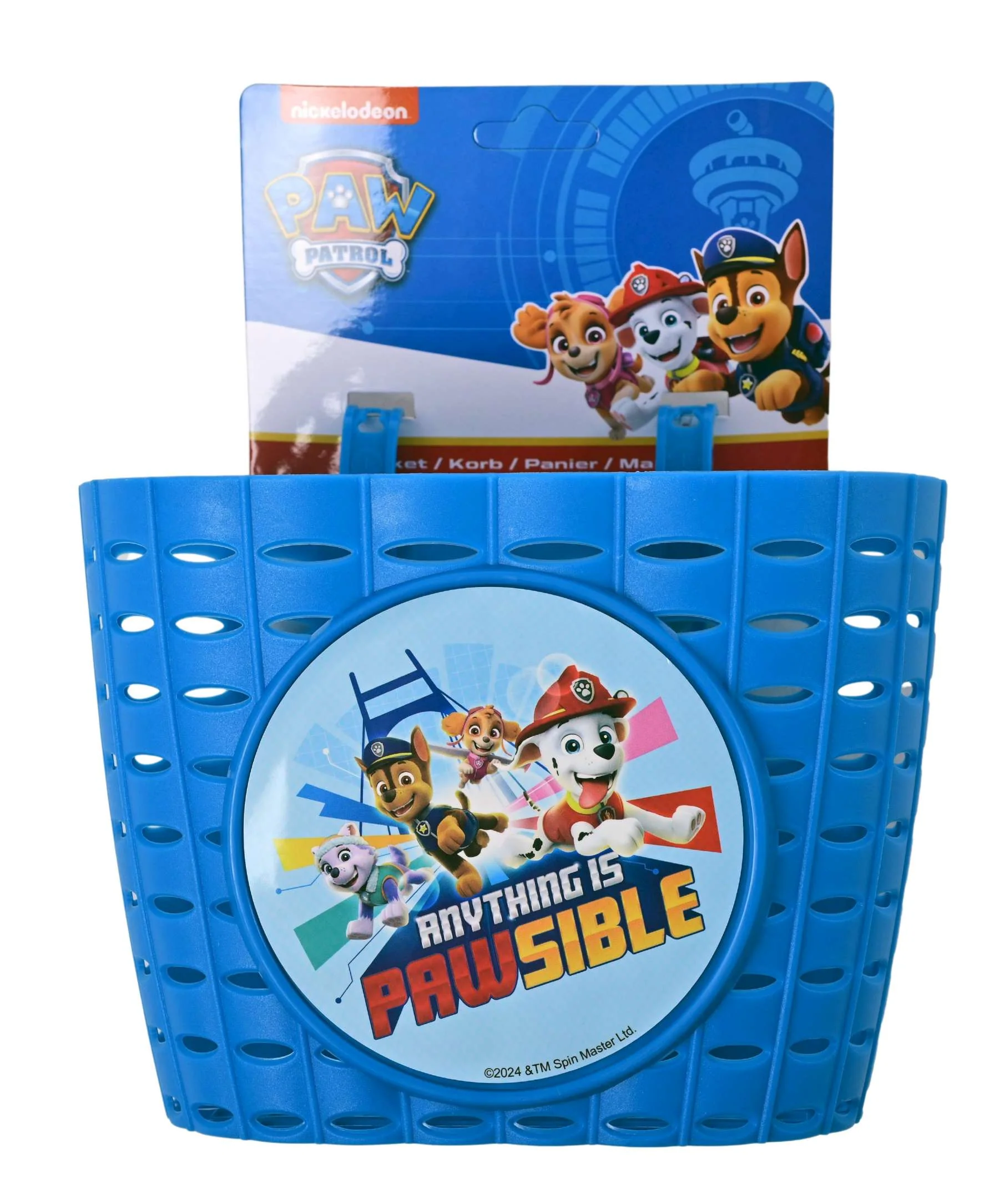 Cos de plastic pentru biciclete, model PawPatrol, culoare albastru [2]