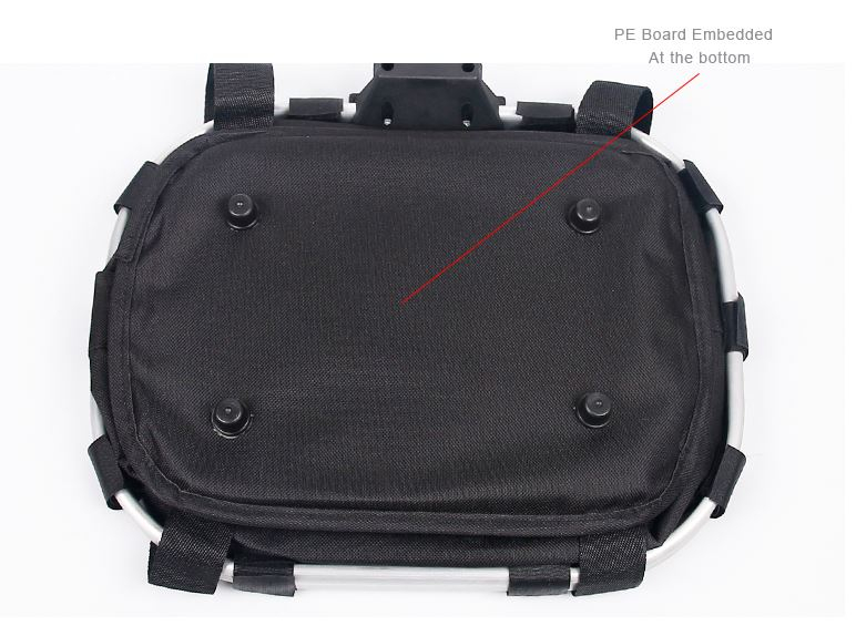 Cos fata biciclete tip geanta BL-F, prindere universala pe ghidon, culoare negru [2]