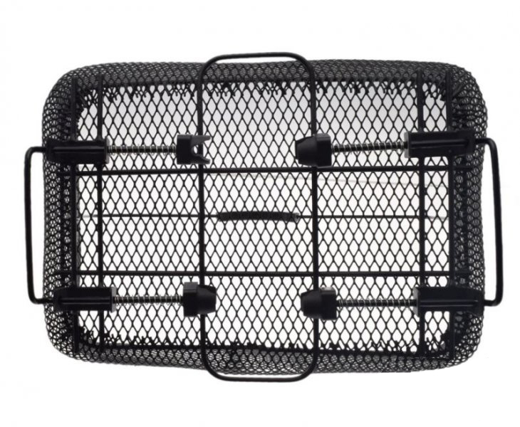 Cos spate negru, grilaj metalic, d. 39 x 28 x 19 cm [2]