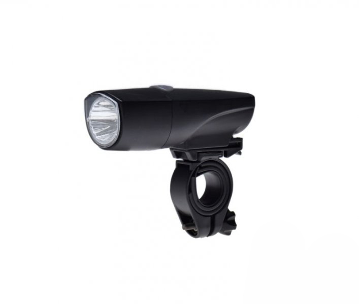 Far biciclete 1 led, 1W, culoare negru, montaj pe ghidon