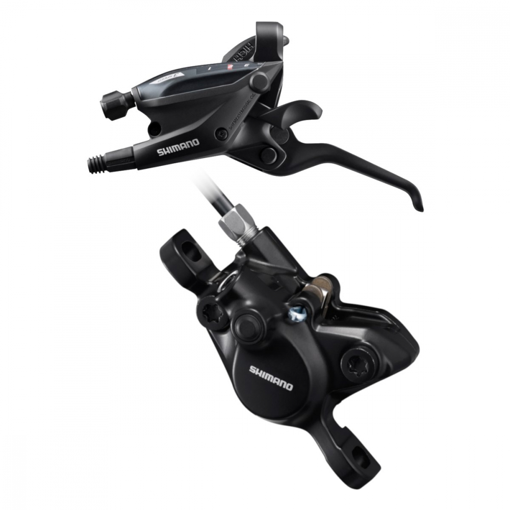 Frana disc hidraulica Shimano Altus , ST-EF505 BR-MT200 cu maneta de schimbator 3 viteze