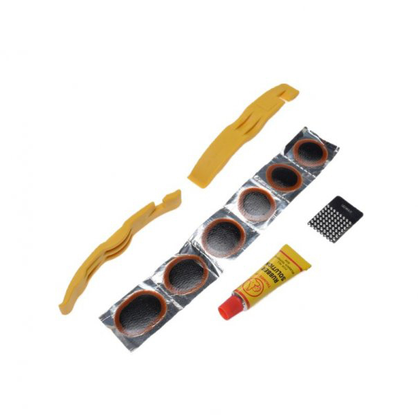 Kit reparatie pana: petic/lipici/leviere, culoare galben [2]