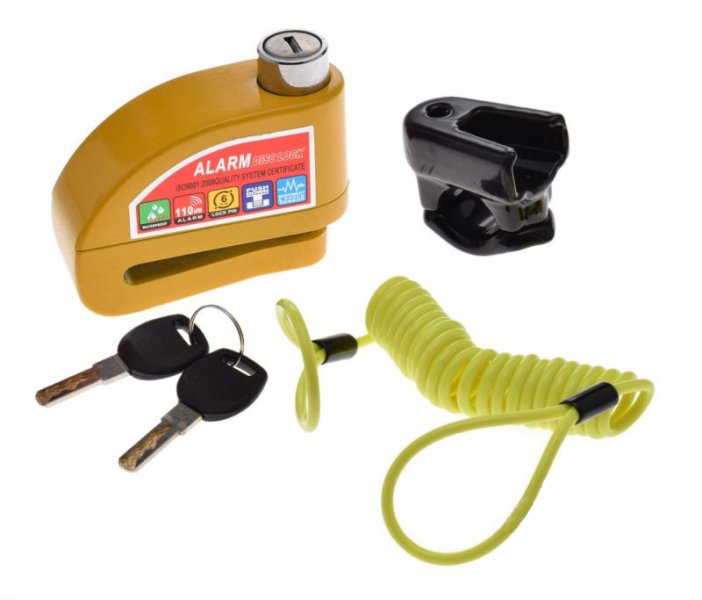 Lacat pentru disc cu alarma, On/Off, culoare galben [2]