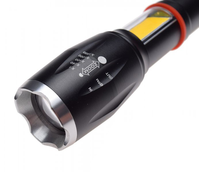 Lanterna LED de mana, 3 moduri de iluminare, cu baterie reincarcabila si incarcator inclus [3]