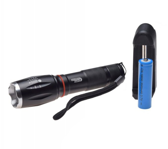 Lanterna LED de mana, 3 moduri de iluminare, cu baterie reincarcabila si incarcator inclus [2]