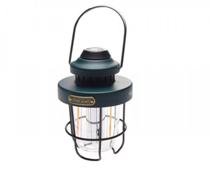 Lampa felinar in stil retro, 3 functii, becuri led, 1800mAh, culoare verde [2]