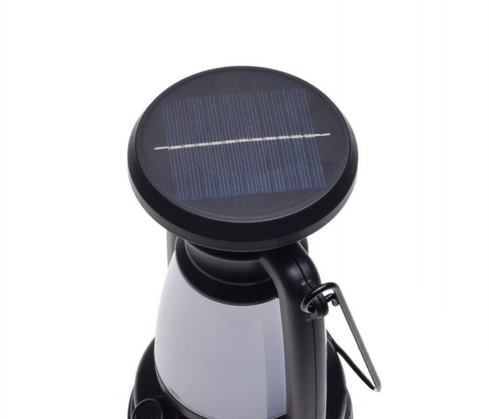 Lampa camping Retro cu panou solar integrat, culoare negru [2]