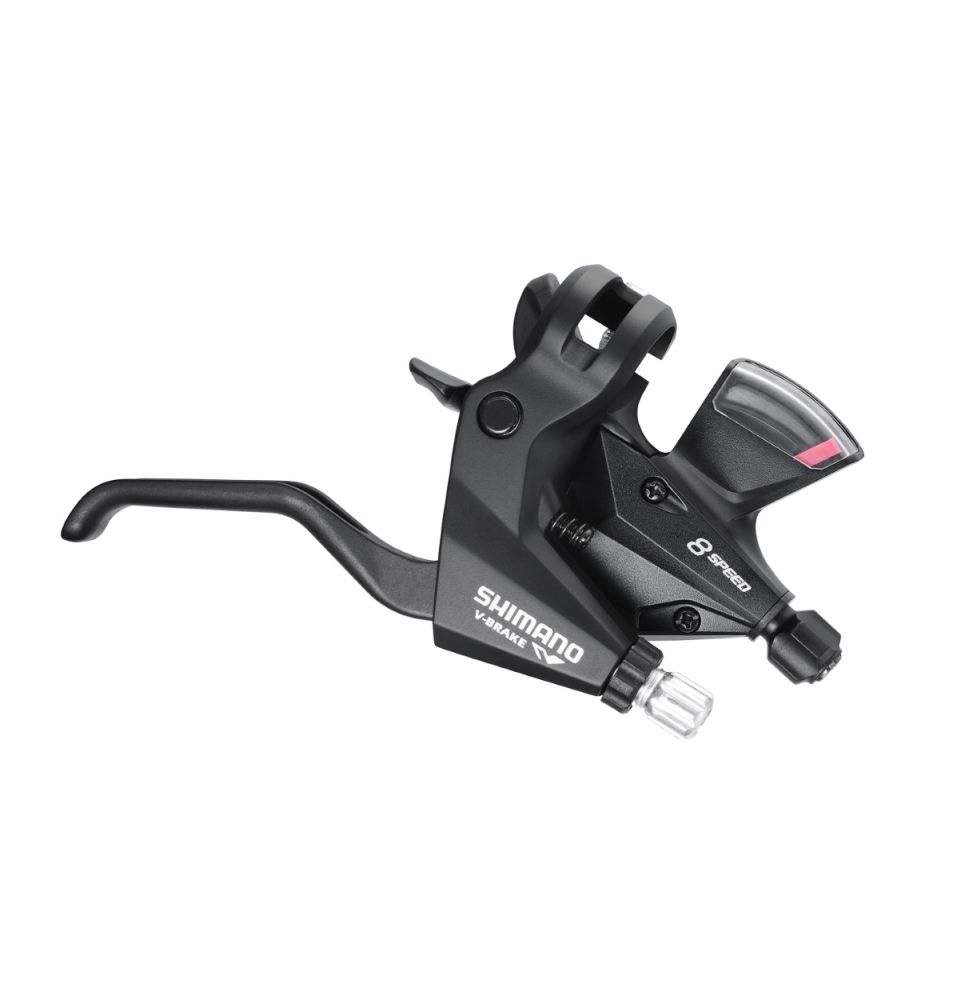 Maneta schimbator frana Shimano Acera ST-M310-L-2, montaj dreapta, 8 viteze, cablu de schimbator 2050mm stainless, rapidfire plus, 2 degete, pentru V-Brake, culoare negru