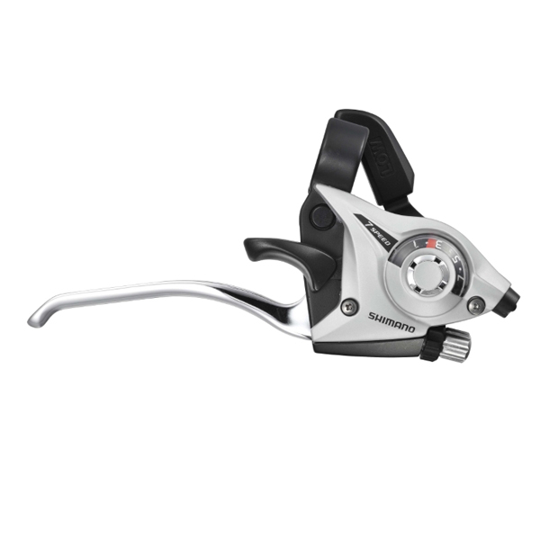 Manete Schimbator Frana Shimano Altus St-Ef51A-4A, 9X3 Vit., Pt. V-Brake (Pt. Modulator De Putere), 4 Degete Alloy, Ez-Fire Plus, Camasi Schimbator Frana Lungime Standard (Negru), Cu O.G.D. Dial Type,