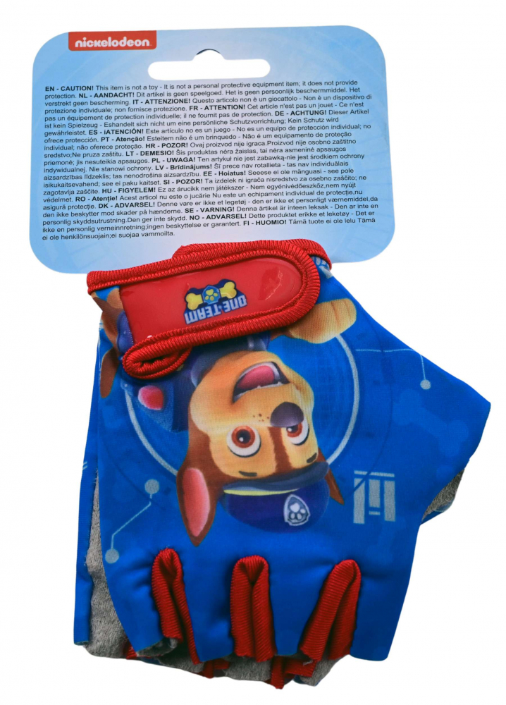 Manusi ciclisti copii PawPatrol, culoare albastru/rosu [4]