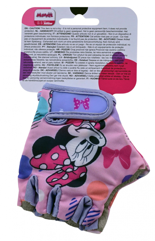 Manusi ciclisti copii Minnie Mouse, culoare roz/violet [4]