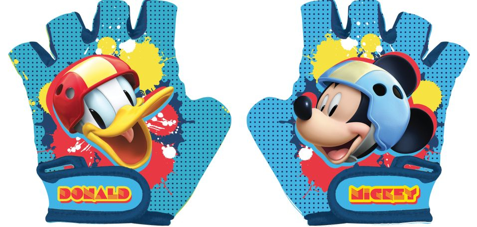 Manusi protectie copii, model Mickey  Donald, marime +3 ani (pana la 15 cm circumferinta)