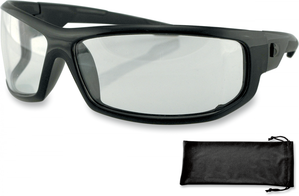 Ochelari de soare BOBSTER Axl, culoare negru, lentila transparenta