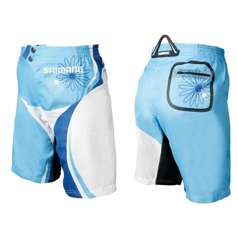 Pantaloni Scurti Shimano Femei Mtb Olympian Blue Bonnie Blue White, marime M