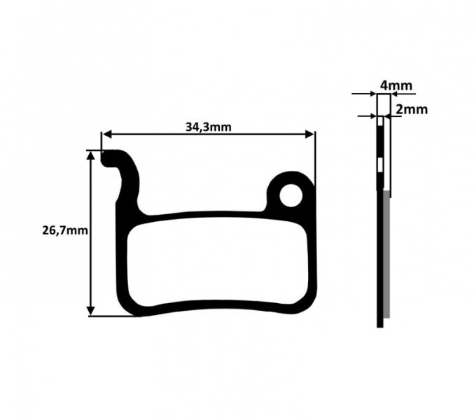 Placute frana metalice pentru Shimano, Deore LX BR-M655, LX BR-M756